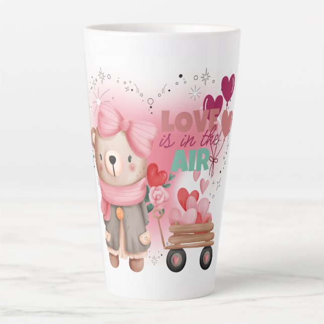 Tasse Latte L'amour est dans l'air (Devant)