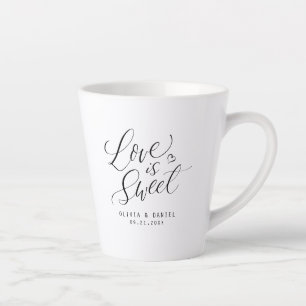 Tasse Latte "L'amour est doux", une préférence pour un mariage