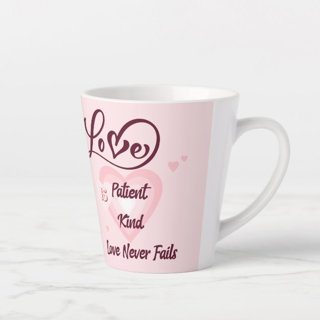 Tasse Latte L'amour est l'amour du patient est gentil, ne manq (Droite)