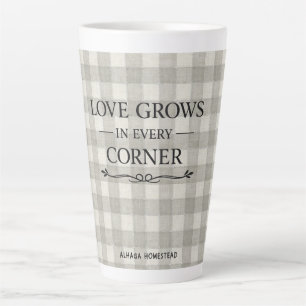 TASSE LATTE ⭐ L'AMOUR GRANDIT À CHAQUE COIN -