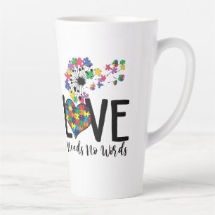 Tasse Latte L'amour n'a pas besoin de mots Sensibilisation sur