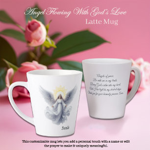 Tasse Latte L'ange qui s'épanouit avec l'amour de Dieu