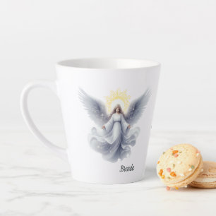 Tasse Latte L'ange qui s'épanouit avec l'amour de Dieu