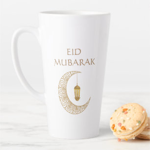 Tasse Latte Lanterne Croissant d'or Aïd Moubarak Cadeau islami