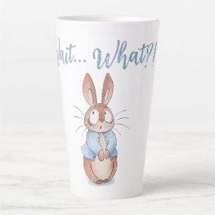 Tasse Latte Lapin Bébé Mignon Surpris • Drôle de “Attends… Quo