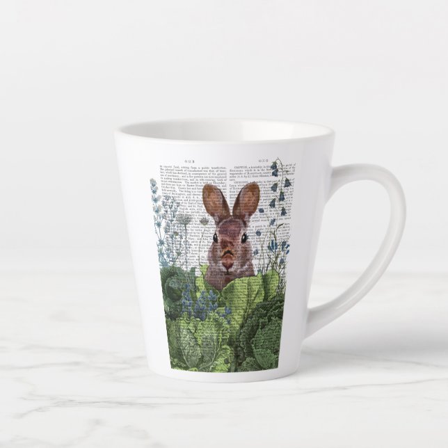 Tasse Latte Lapin dans une patte de chou (Droite)