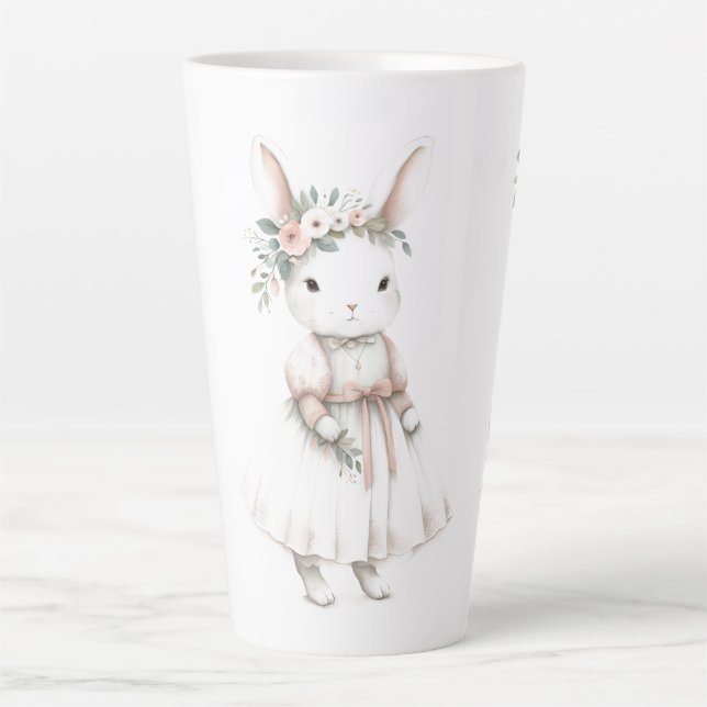 Tasse Latte Lapin en robe (Devant)