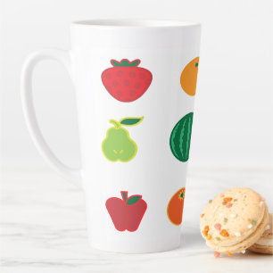 Tasse Latte L'art des fruits