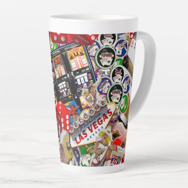 Tasse Latte Las VegasIcons - Les joueurs ravissent (Angle droit)