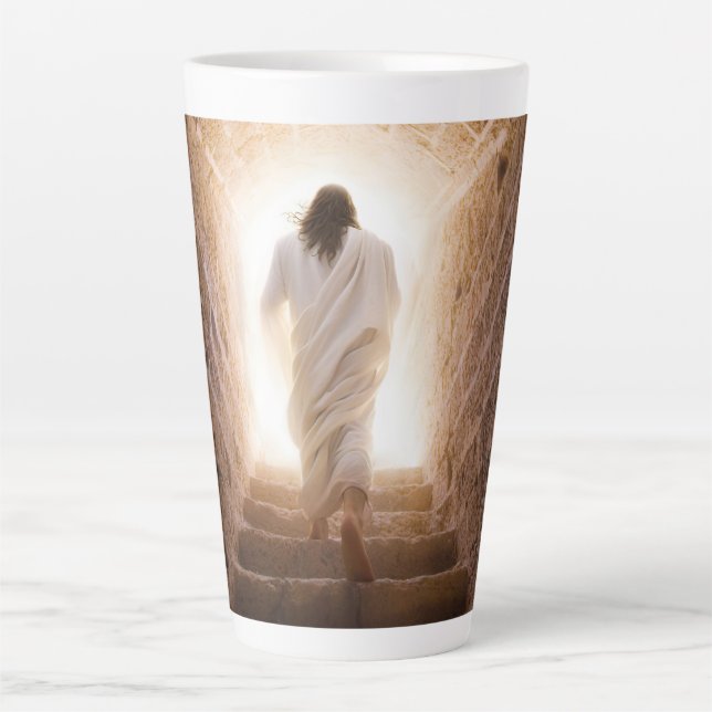 Tasse Latte L'Ascension - Jésus Marchant Dans La Lumière (Devant)