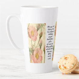 Tasse Latte Latte Cup Floral Remplissez MyCup, Lord Écriture