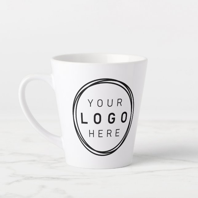Tasse Latte Latte du logo d'entreprise personnalisé (Gauche)