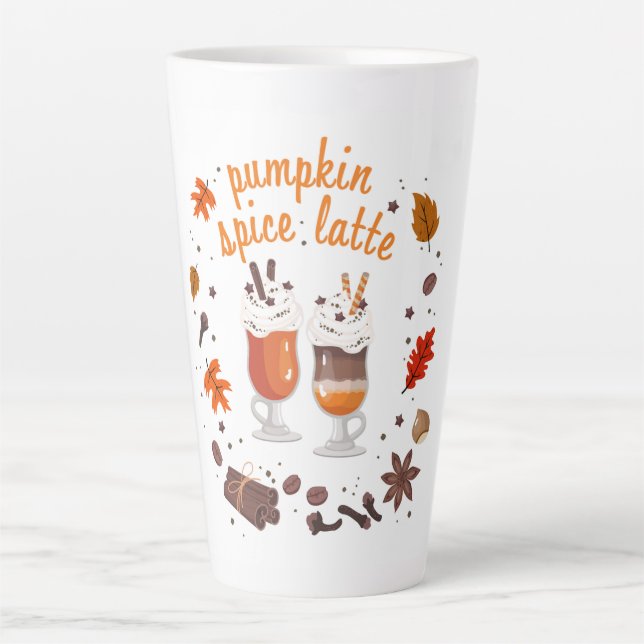 Tasse Latte Latte épice citrouille (Devant)