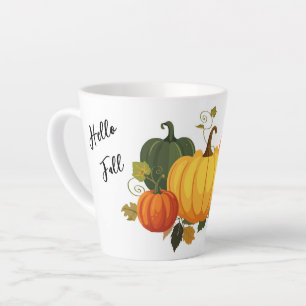 Tasse Latte Latte Mug-Citrouilles