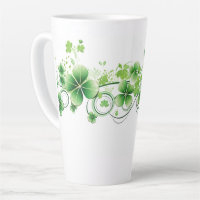 Latte Mug-St. Patricks Clovers