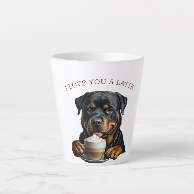 Tasse Latte Latte Rottweiler (Devant)