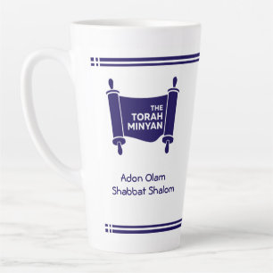 Tasse Latte LATTE : TORAH MINYAN, ADON OLAM SHABBAT SHALOM 17o