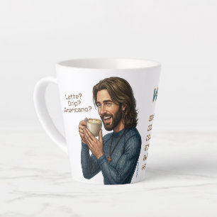 Tasse Latte Latte WWJD Vibes, Jésus au Quotidien, Café Chrétie