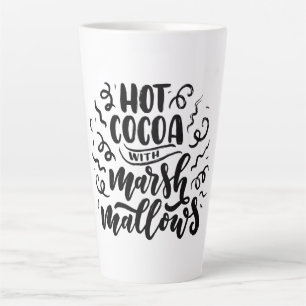Tasse Latte Le cacao chaud et les marshmallows