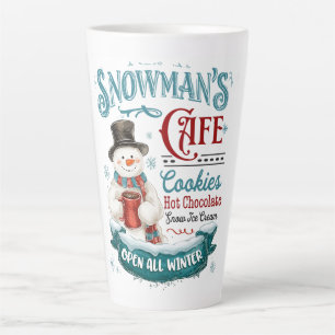 Tasse Latte Le Café du Bonhomme de Neige – Friandises & Joie d
