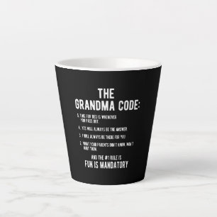 Tasse Latte Le code de grand-mère   Le divertissement est obli