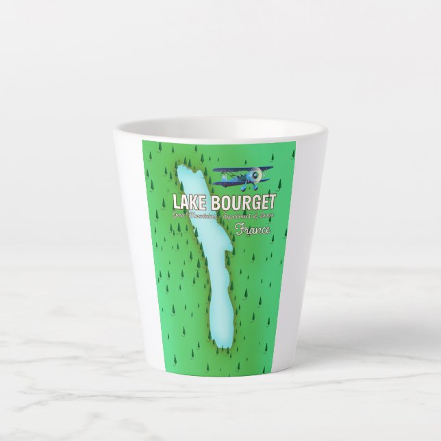 Tasse Latte Le lac Bourget France belle affiche de voyage (Devant)