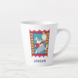 Tasse Latte Le lapin blanc dans le cadre approprié Disney