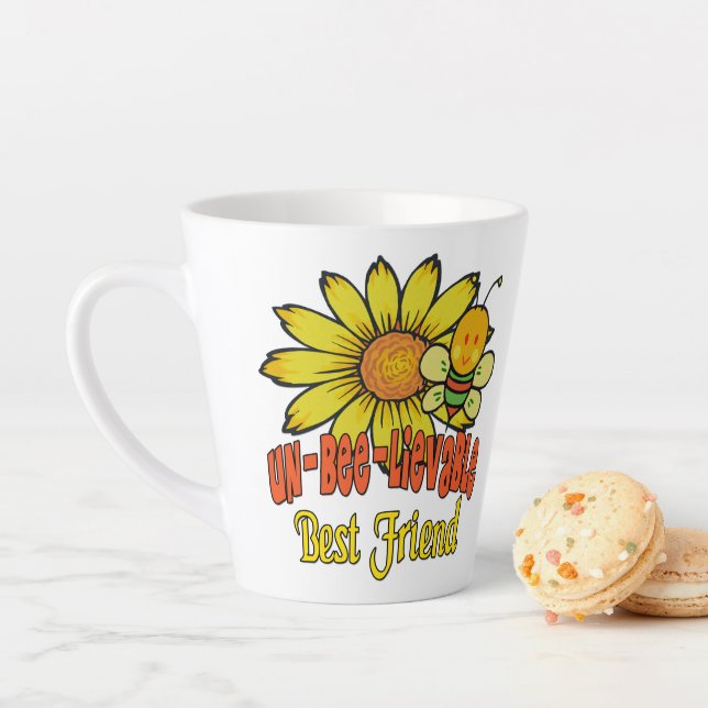 Tasse Latte Le meilleur ami des tournesols et des abeilles (En situation)