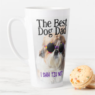 Tasse Latte Le meilleur chien papa Shih Tzu Pas de Fête des pè