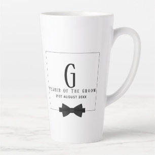 Tasse Latte Le Père Personnalisé de la Cravate Monogram Bow Gr