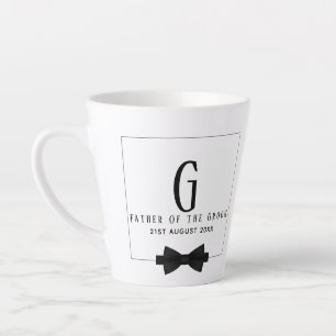 Tasse Latte Le Père Personnalisé de la Cravate Monogram Bow Gr
