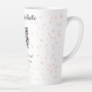 Tasse Latte Le site web mariage scanner code QR pour les détai