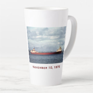 Tasse Latte L'Edmund Fitzgerald avec les noms de l'équipage