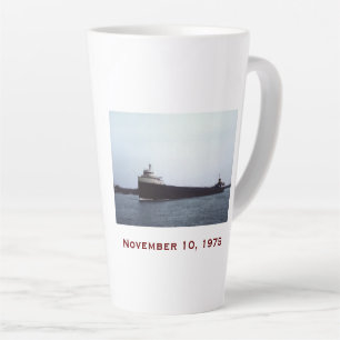 Tasse Latte L'Edmund Fitzgerald avec noms d'équipage
