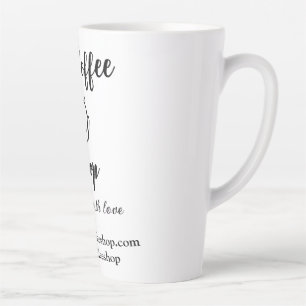 Tasse Latte L'entreprise de médias sociaux du café et du site