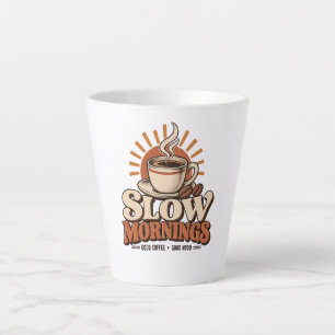 Tasse Latte Lents Matins Bon Café Amateur de Café Vintage