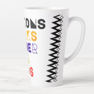 Tasse Latte Les Actions Parlent Plus Fort Que Les Mots Citatio