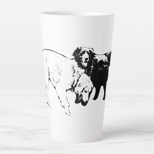 Tasse Latte Les amis sur le chemin de la feuilles (Devant)