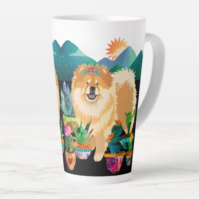 Tasse Latte LES JARDINS ME RENDENT SMILE envelopper autour de  (Angle droit)