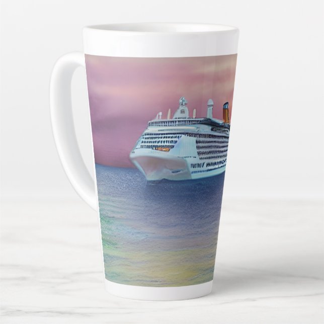 Tasse Latte Les paquebots de croisière offrent un moyen luxueu (Angle gauche)