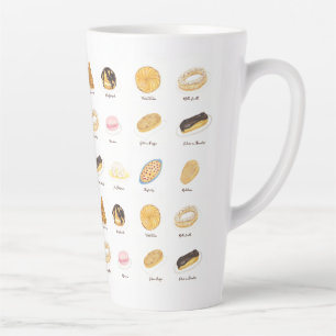 Tasse Latte Les Pâtisserie Françaises