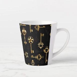 Tasse Latte Les Patters de Seamless avec Golden Keys