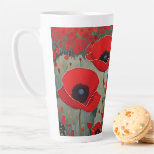 Tasse Latte Les pavots