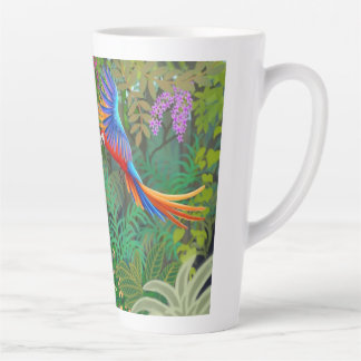 Tasse Latte Les perroquets macaw dans la jungle