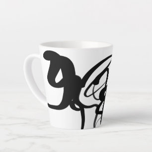 Tasse Latte Les Plongeurs : Noir et Blanc Abstrait