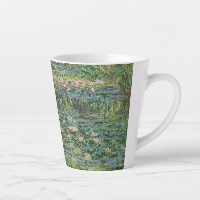 Tasse Latte L'étang À Eau, Peinture À L'Huile Paysagère, Monet (Droite)