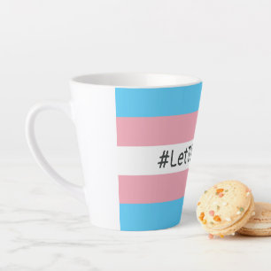 Tasse Latte #Let'ThemPlay Drapeau Transgenre Athlètes