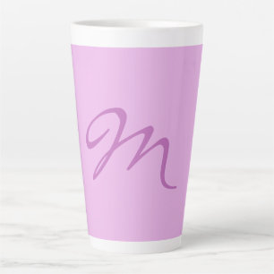 Tasse Latte LETTRE INITIALE Tendance Lilac Orchid Couleur Mono