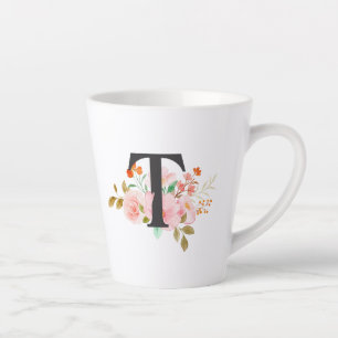 Tasse Latte Lettre T