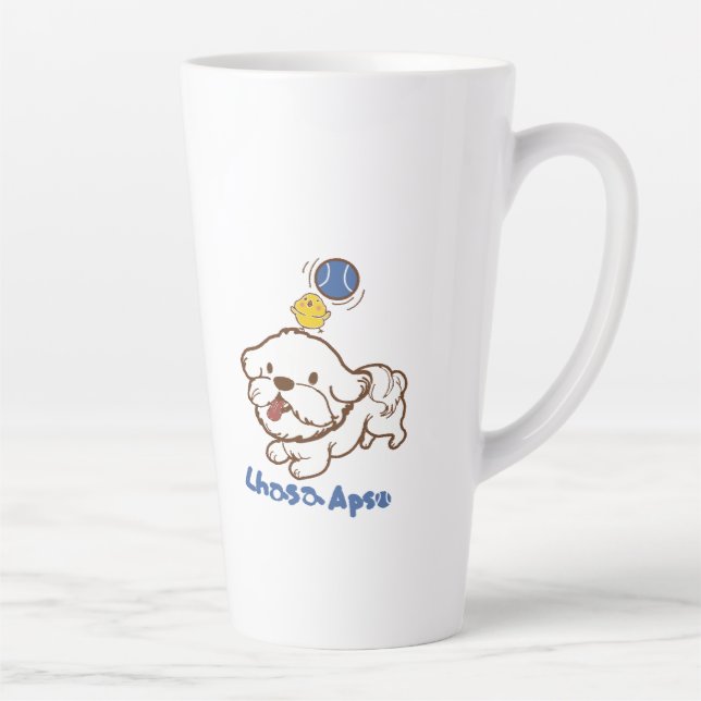 Tasse Latte Lhasa apso bubu et petit poulet guagua